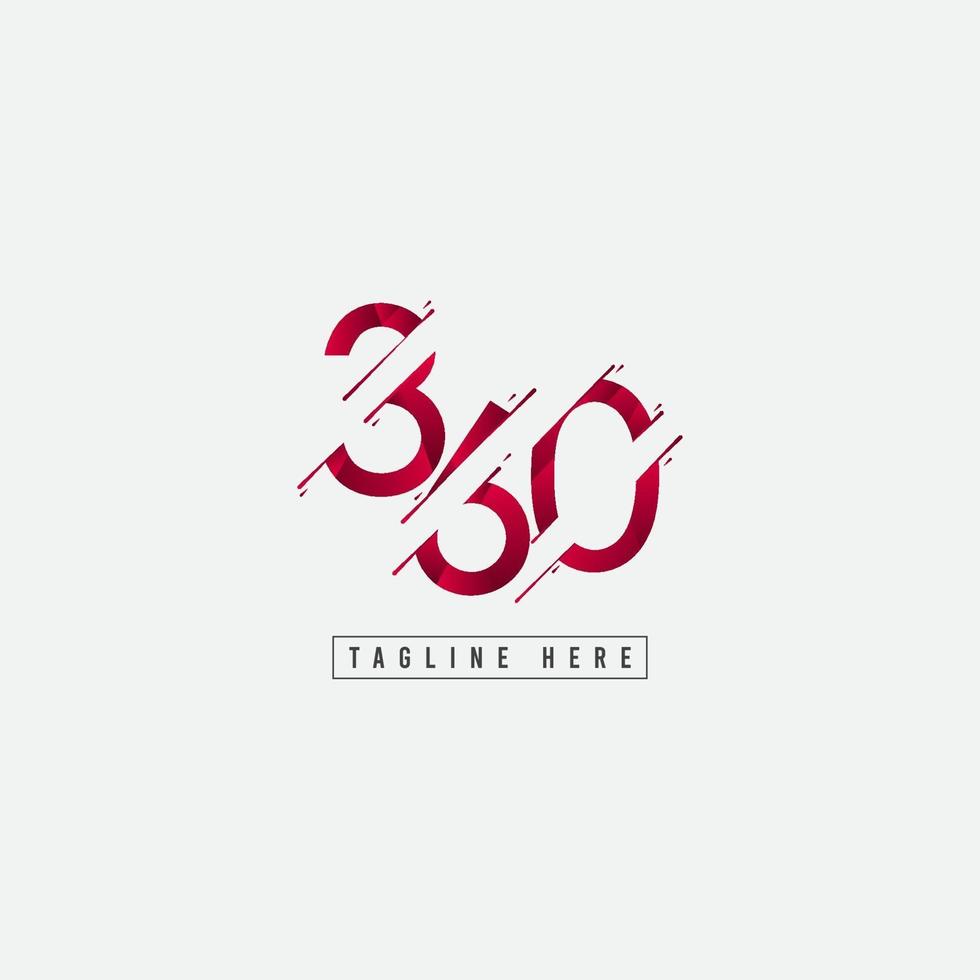 360 logotyp vektor mall design illustration