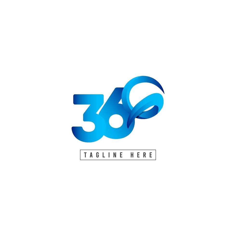 360 Logo Vektor Vorlage Design Illustration