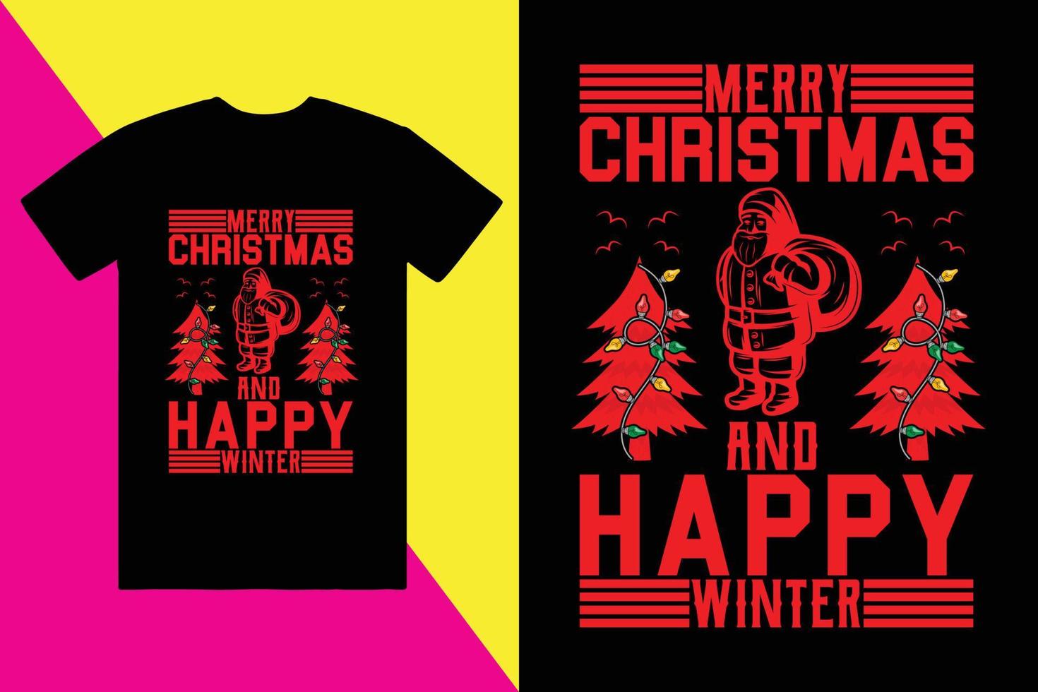 Weihnachten T-Shirt Design, modisch T-Shirt Design, Santa T-Shirt Design, fröhlich Weihnachten T-Shirt vektor