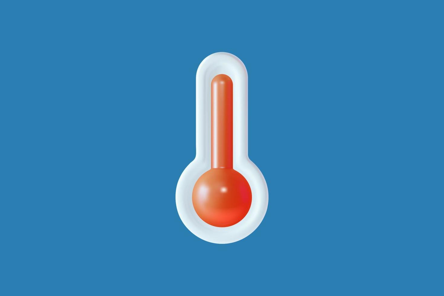 3d Gesundheit Pflege Konzept Plastilin Karikatur Stil Thermometer Messung Hitze . Vektor