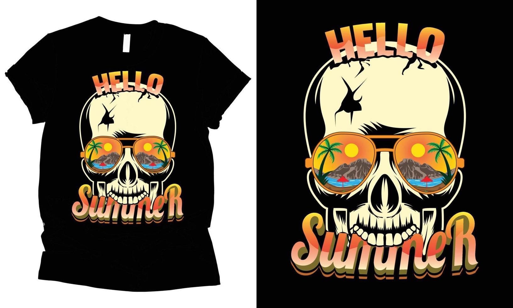 Hallo Sommer- T-Shirt Design. vektor