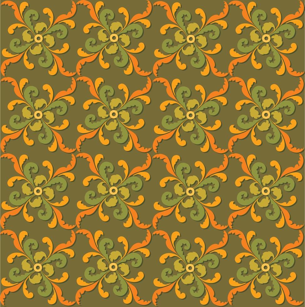 florale nahtlose dekorative Hintergrund orientalische künstlerische gedeihen Retro-Textur. abstraktes geometrisches Muster. asiatische östliche Verzierung vektor