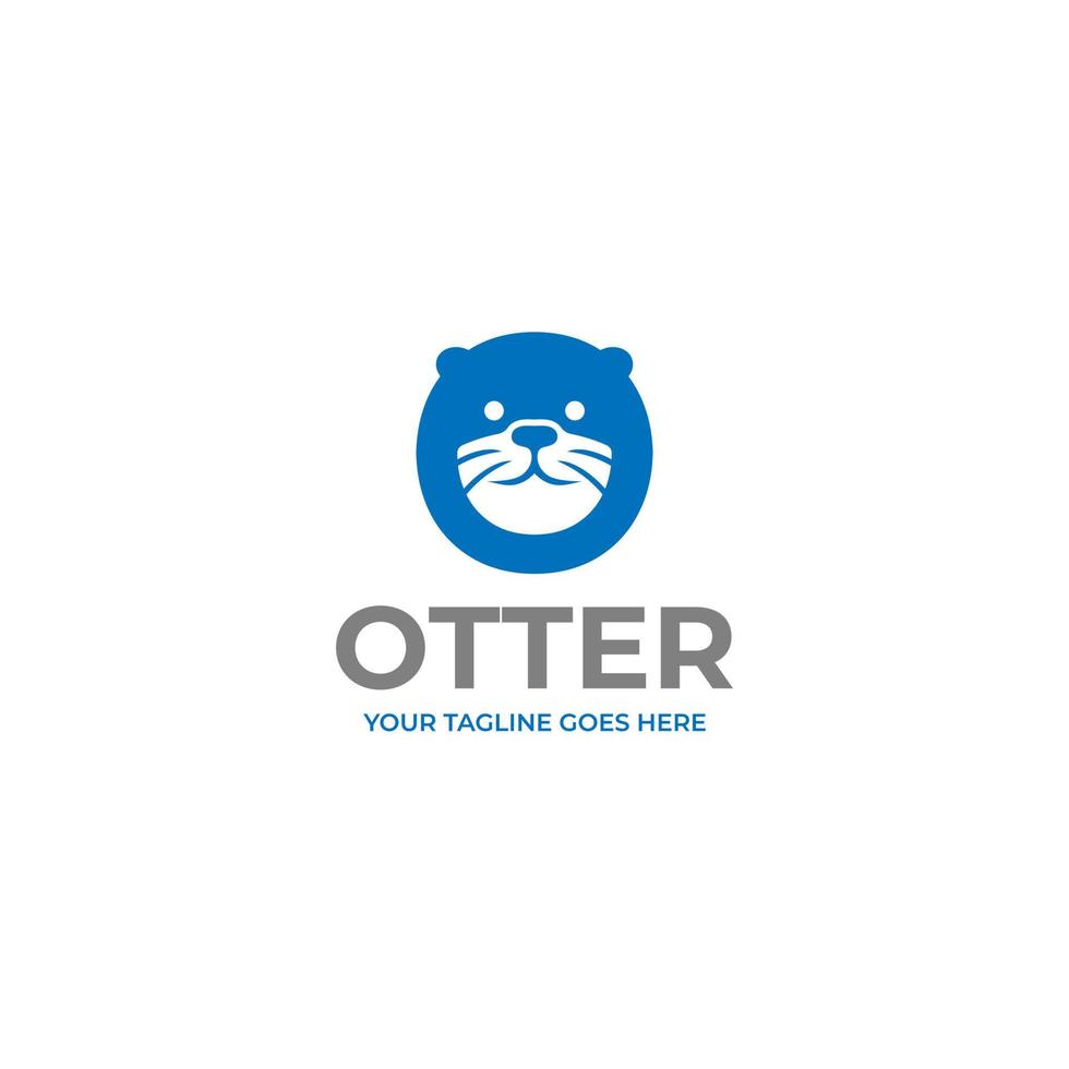 Otter Logo Design einzigartig und süß Vektor Grafik