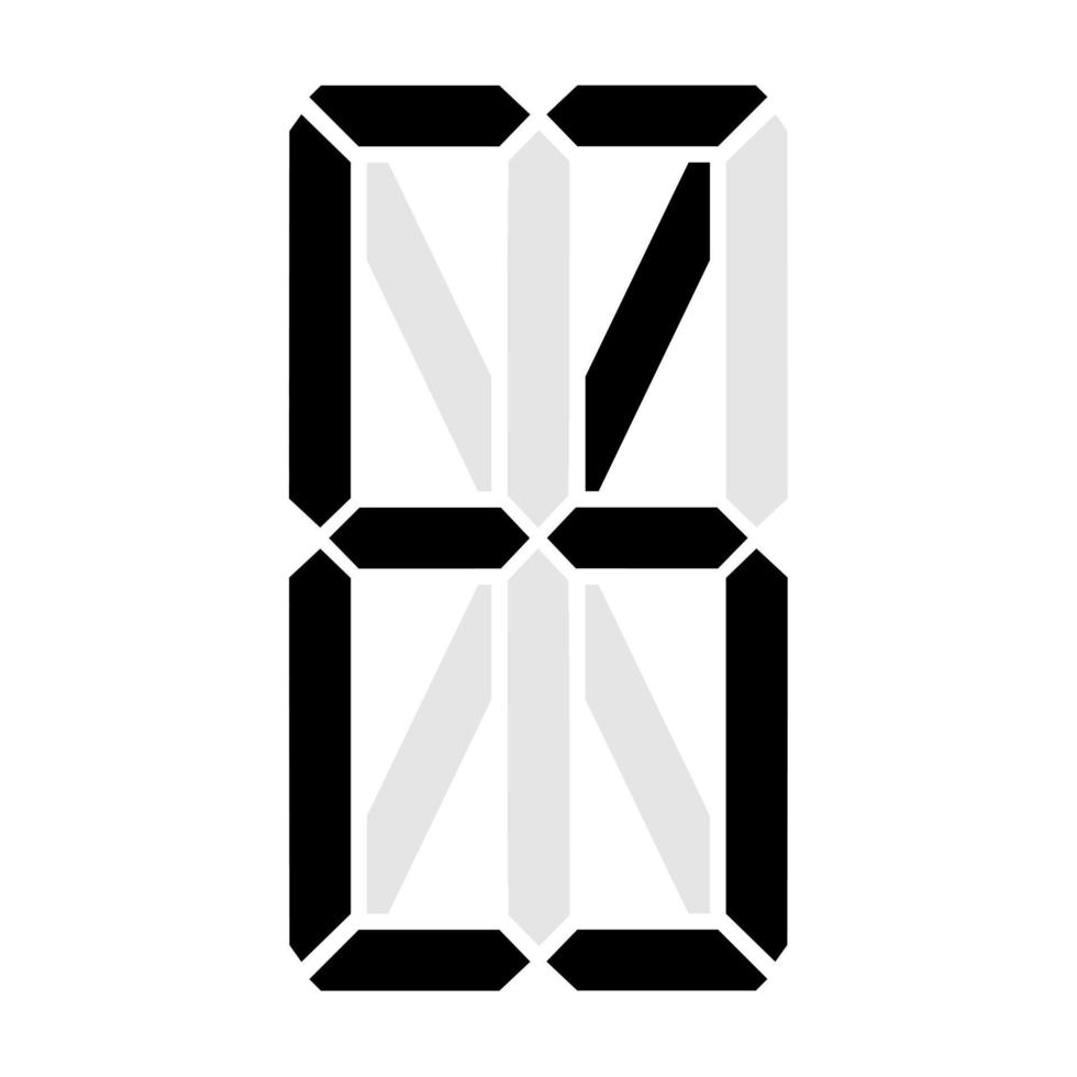 enkel illustration av digital bokstav eller symbol elektronisk figur av bokstaven b vektor
