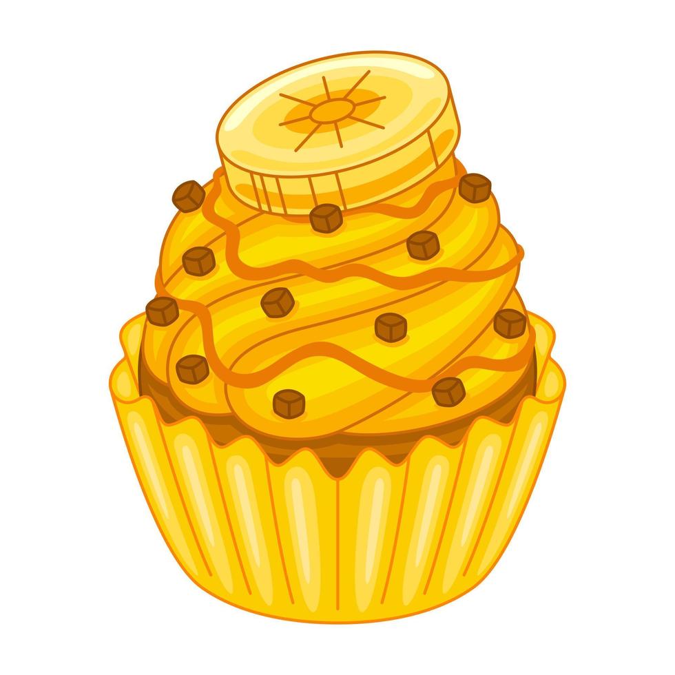 banan kola muffin i vektor illustration