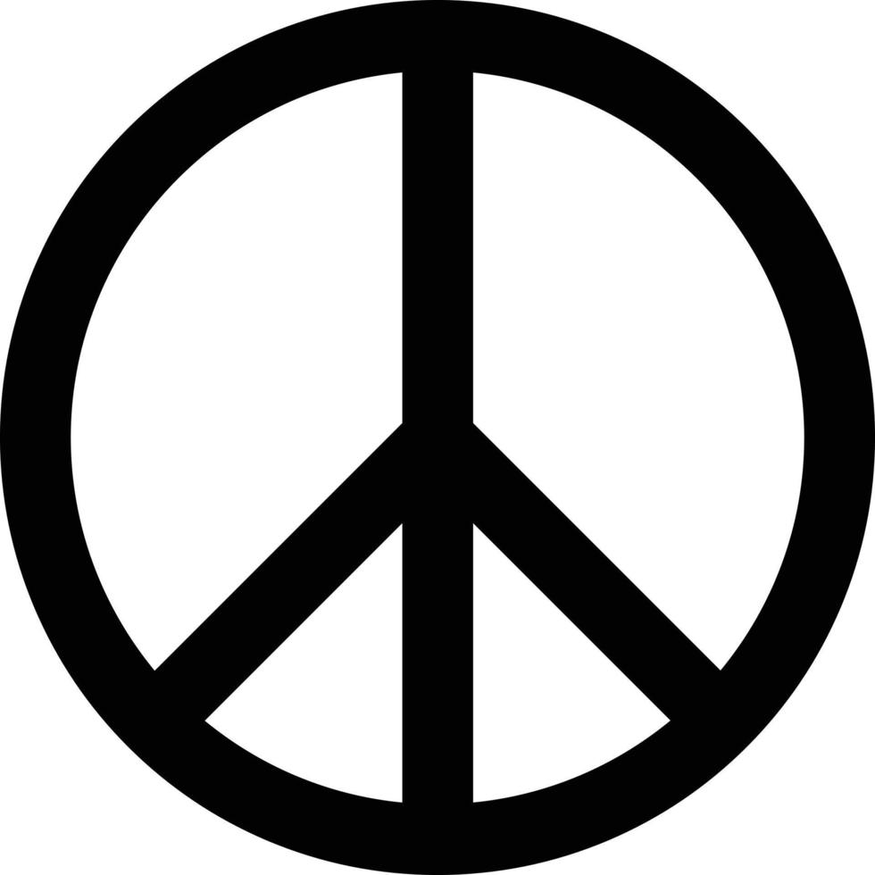 fred ikon vektor isolerat på vit bakgrund . internationell symbol av fred nedrustning anti krig rörelse