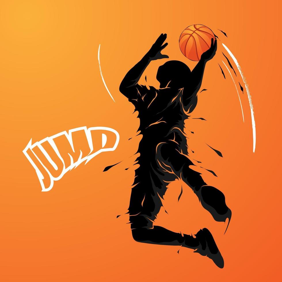 Slam Dunk Splash Silhouette vektor