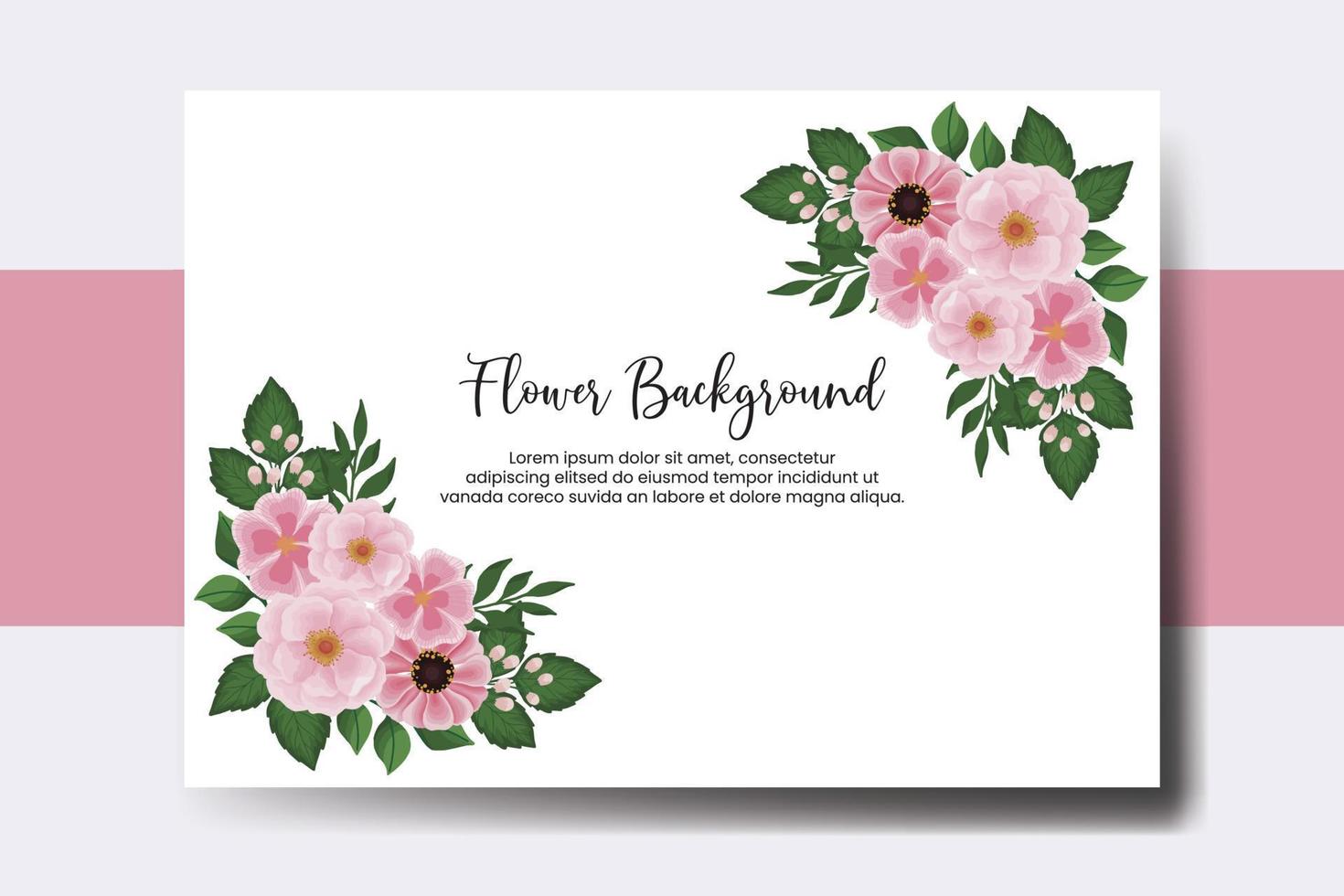 Hochzeit Banner Blume Hintergrund, Digital Aquarell Hand gezeichnet Zinnie und Pfingstrose Blume Design Vorlage vektor