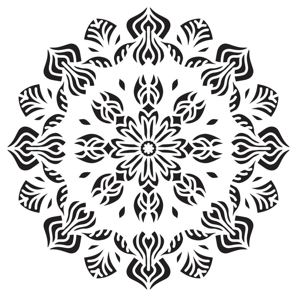 Mandala Schablone abstrakt Blumen- Ornament vektor