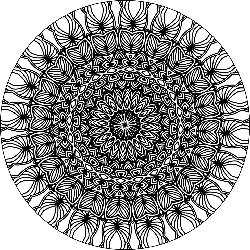 abstrakt mandala mönster. konst på de vägg. färg bok spets mönster de tatuering. design för en tapet måla skjorta och bricka klistermärke design, dekorativ cirkel prydnad i etnisk orientalisk stil vektor