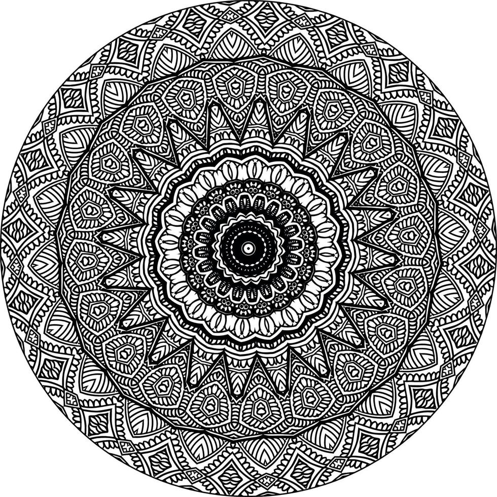 abstrakt mandala mönster. konst på de vägg. färg bok spets mönster de tatuering. design för en tapet måla skjorta och bricka klistermärke design, dekorativ cirkel prydnad i etnisk orientalisk stil vektor