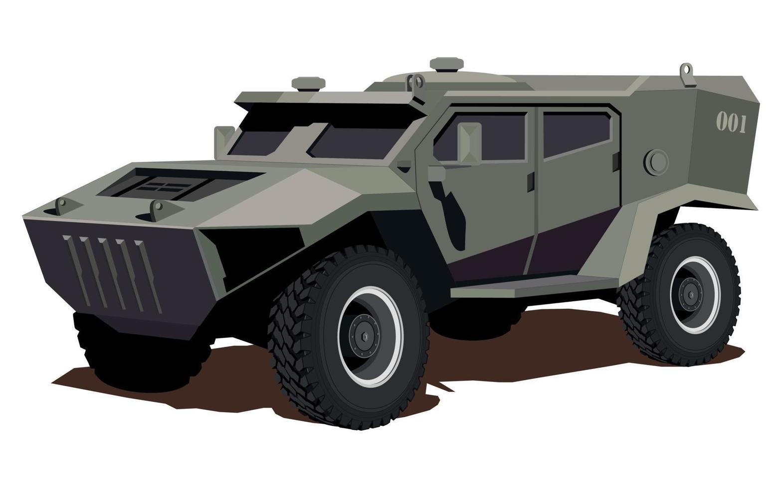 realistisk vektor militär lastbil-01