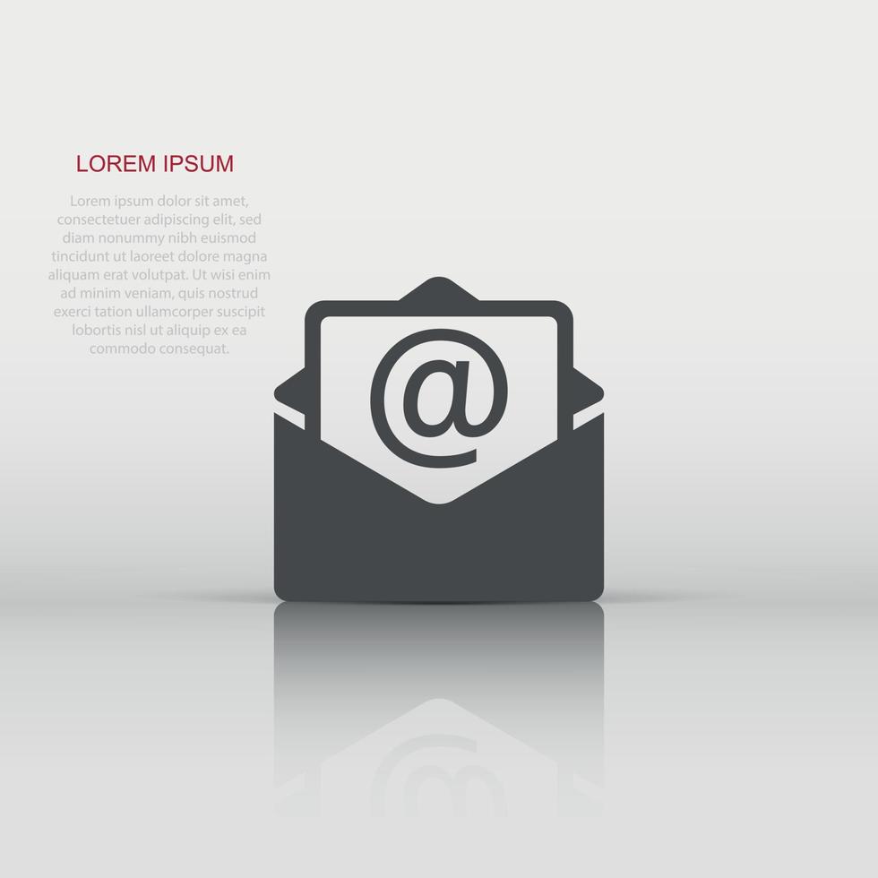 Vektor Mail Briefumschlag Symbol im eben Stil. Email Zeichen Illustration Piktogramm. Mail Geschäft Konzept.