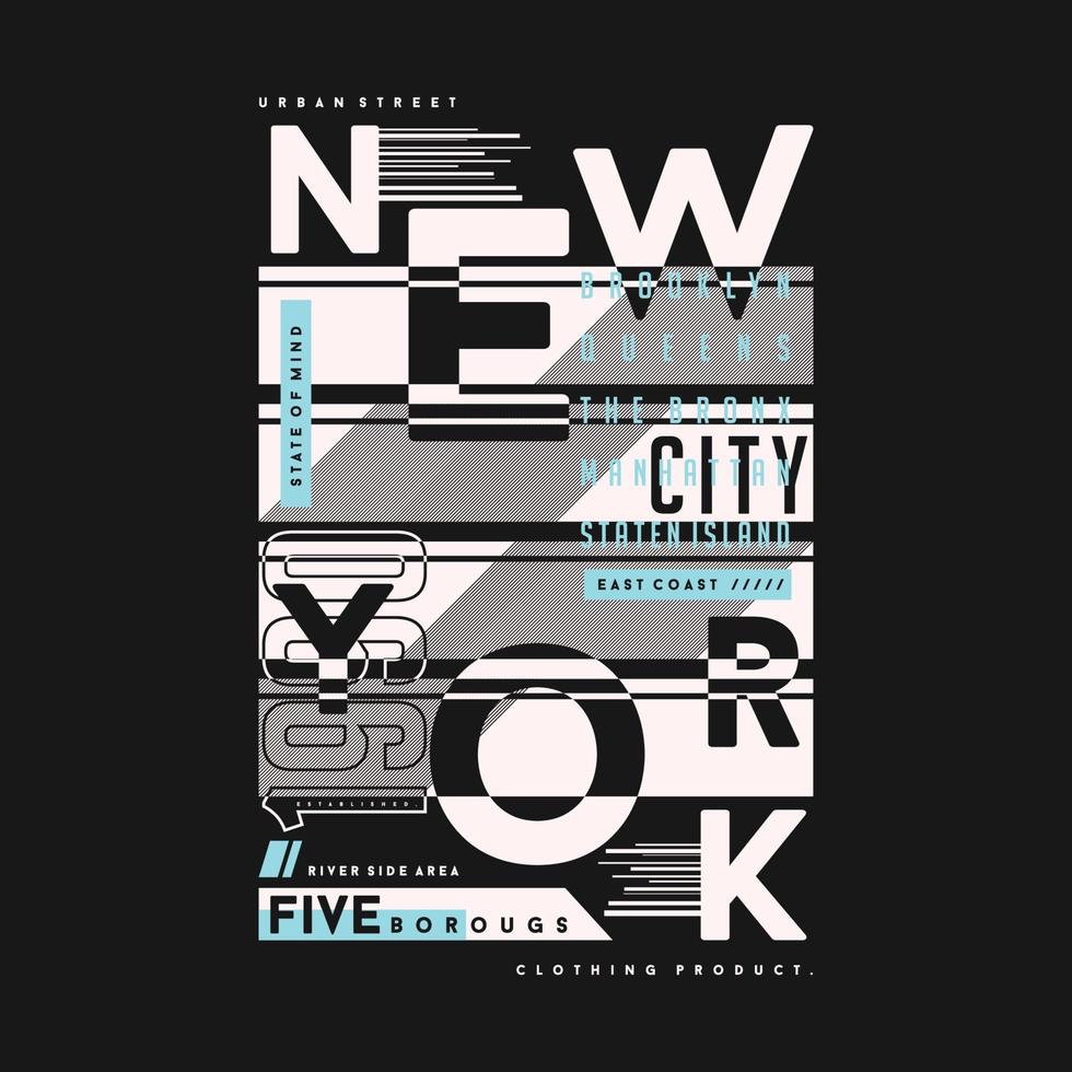 Neu York Stadt Beschriftung Typografie Vektor, abstrakt Grafik, Illustration, zum drucken t Hemd vektor