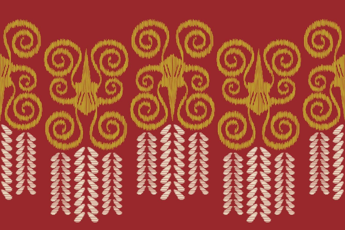 etnisk ikat tyg mönster geometrisk stil.afrikansk ikat broderi etnisk orientalisk mönster röd bakgrund. abstrakt, vektor, illustration.för textur, kläder, scrap, dekoration, matta. vektor
