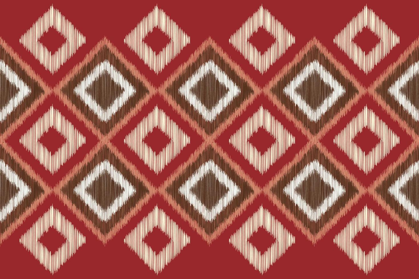 etnisk ikat tyg mönster geometrisk stil.afrikansk ikat broderi etnisk orientalisk mönster röd bakgrund. abstrakt, vektor, illustration.för textur, kläder, scrap, dekoration, matta. vektor