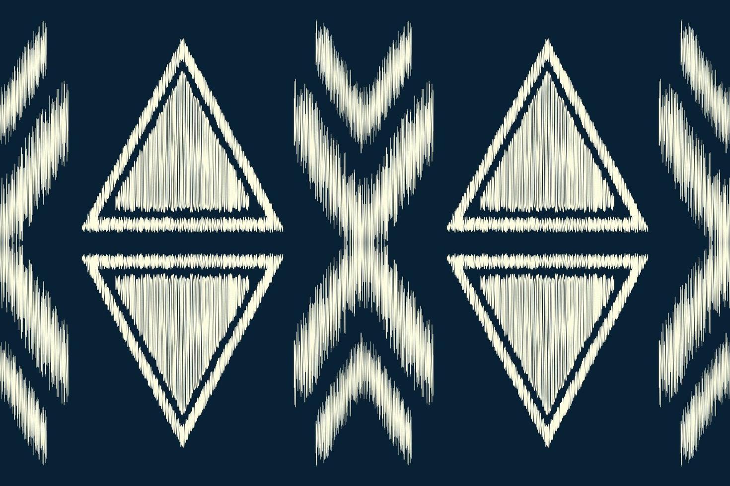 etnisk ikat tyg mönster geometrisk stil.afrikansk ikat broderi etnisk orientalisk mönster Marin blå bakgrund. abstrakt, vektor, illustration.för textur, kläder, scrap, dekoration, matta. vektor