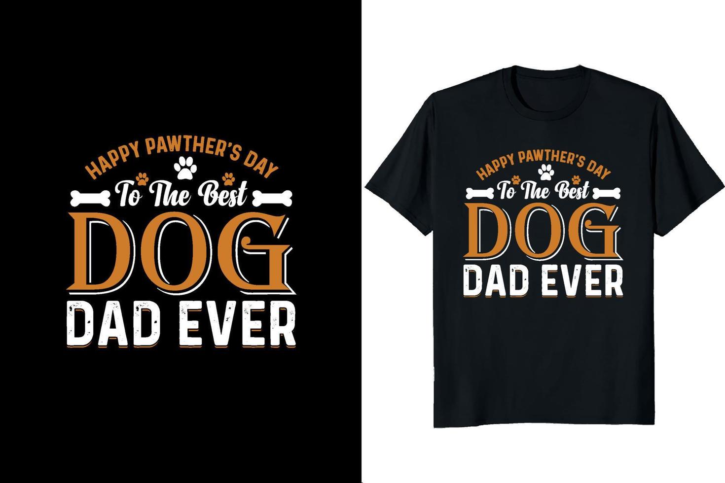 Hund Papa T-Shirt Design, dag Vaters Tag Hemd vektor