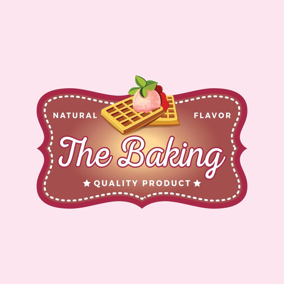 das Bäckerei Qualität Produkte Jahrgang Vektor Logo