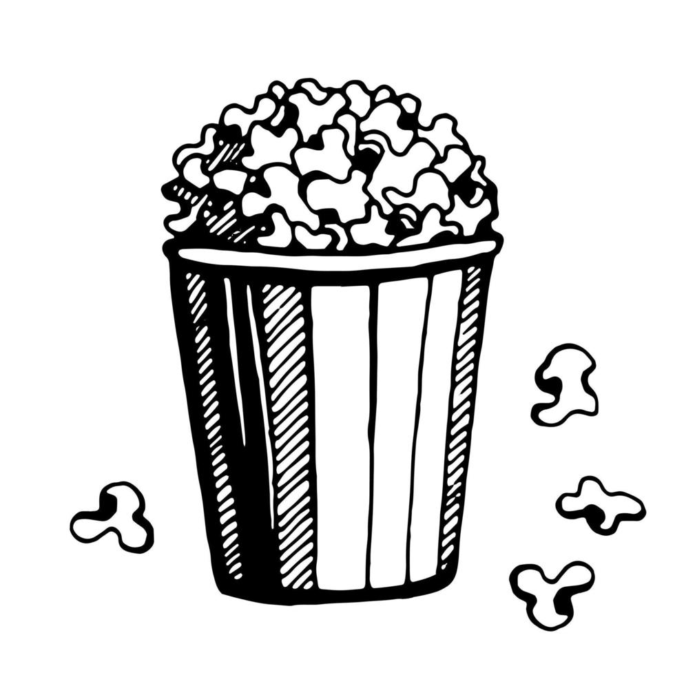 popcorn. gott mat. vektor ClipArt