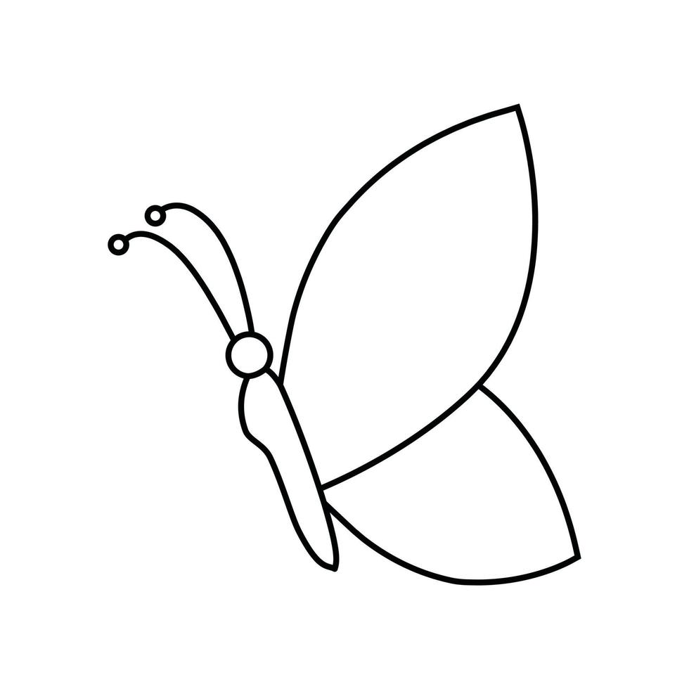 Schmetterling Symbol Vektor. Motte Illustration unterzeichnen. Insekt Symbol oder Logo. vektor