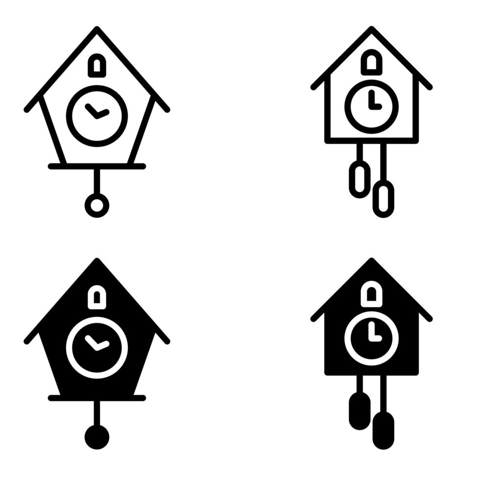 tid ikon vektor uppsättning. klocka illustration tecken samling. Kolla på symbol.