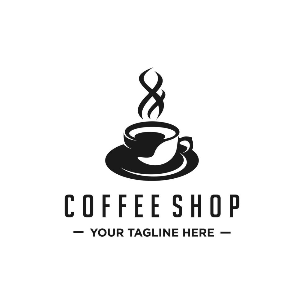 kaffe affär logotyp. Kafé råna ikon. latte arom symbol. espresso varm dryck kopp tecken. arabica cappuccino emblem. lämplig för din design behöver, logotyp, illustration, animation, etc. vektor