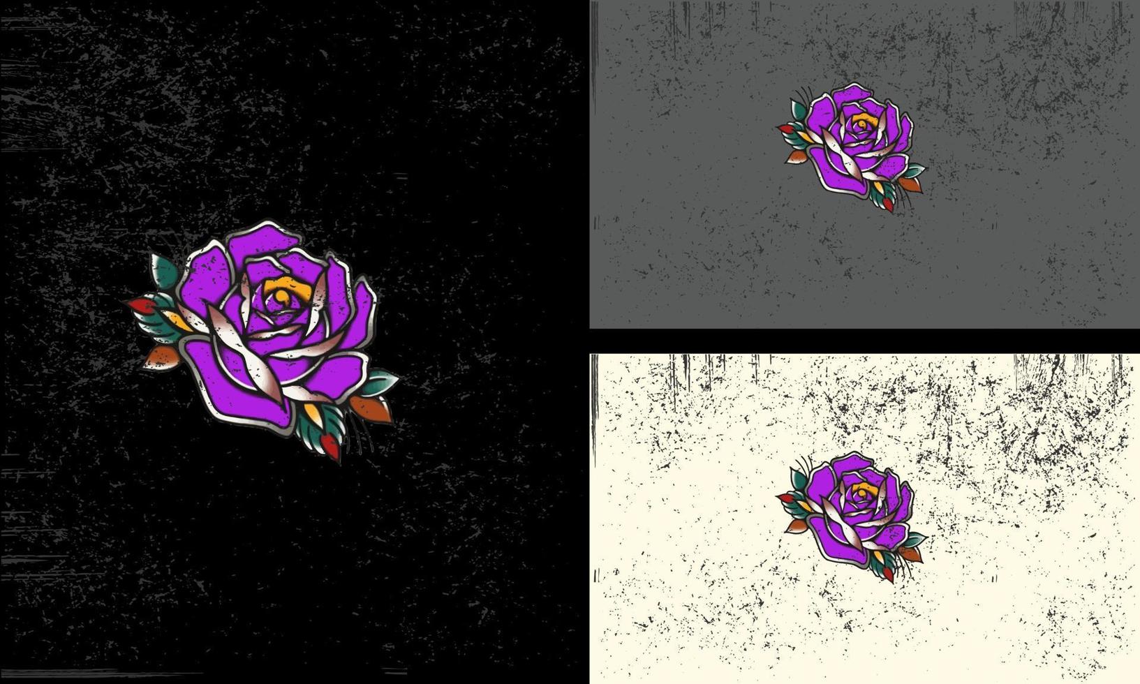 Rose Blumen Vektor Illustration Maskottchen Design