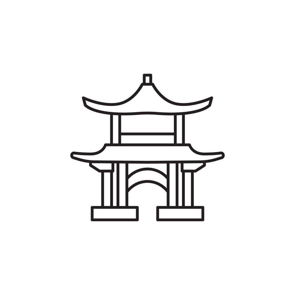 Kina landmärken vektor för hemsida, ui grundläggande, symbol, presentation