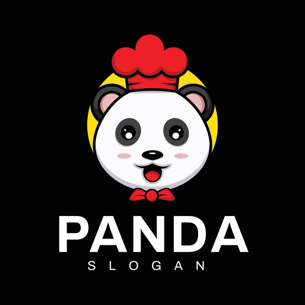 Panda Koch Logo zum Cafe und Restaurant Geschäft Logo, Kochen , mater Koch vektor