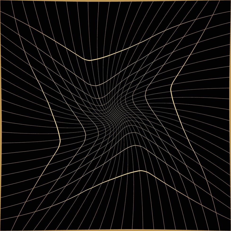 abstrakter goldener und schwarzer Hintergrund mit diagonalen Linien. Gradientenvektor-Linienmusterdesign. monochrome Grafik. vektor