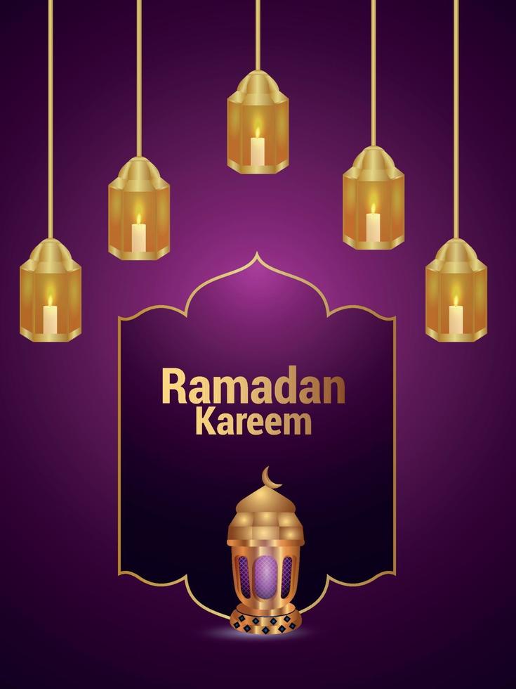 Ramadan Kareem islamisches Festival Einladungshintergrund vektor