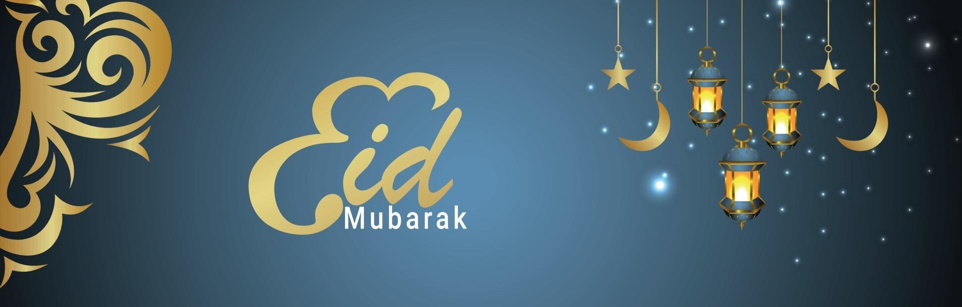 Eid Mubarak Feier Banner vektor