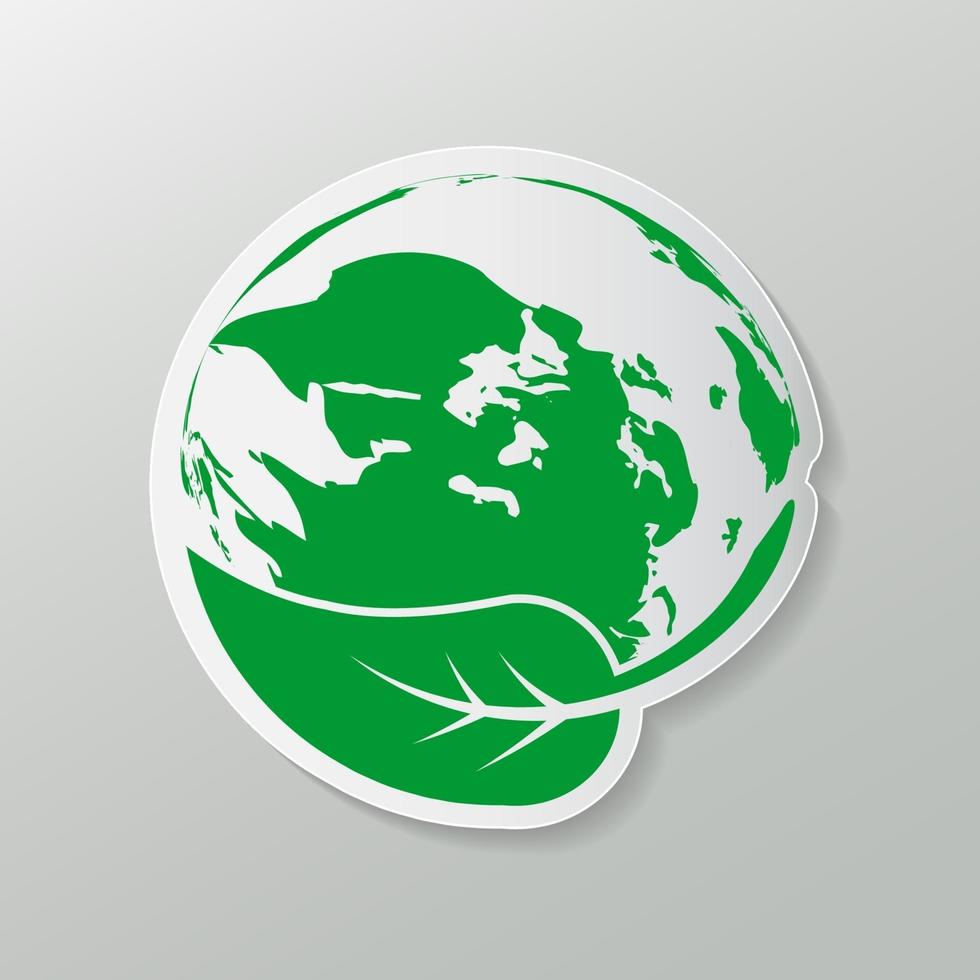 grön jord koncept med blad, ekologi natur vektor