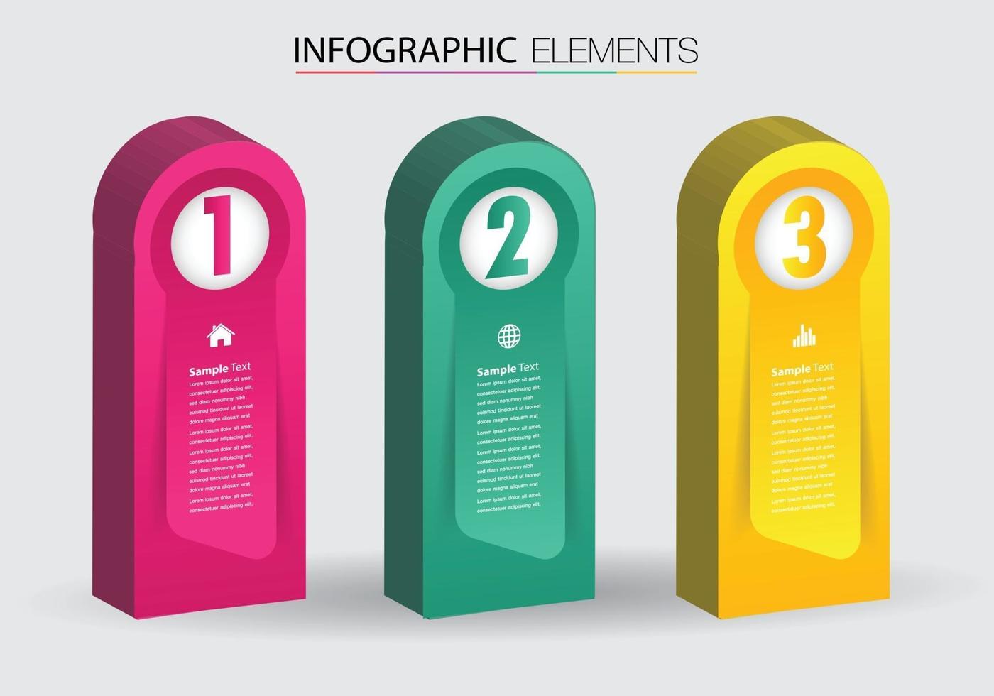 modern textrutmall, bannerinfographics vektor