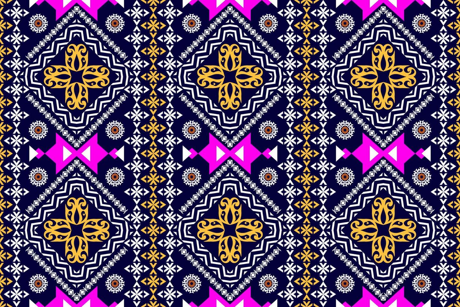 geometrisches ethnisches orientalisches traditionelles kunstmuster. figur stammesstickerei style.design für ethnischen hintergrund, tapete, kleidung, verpackung, stoff, element, sarong, vektorillustration vektor