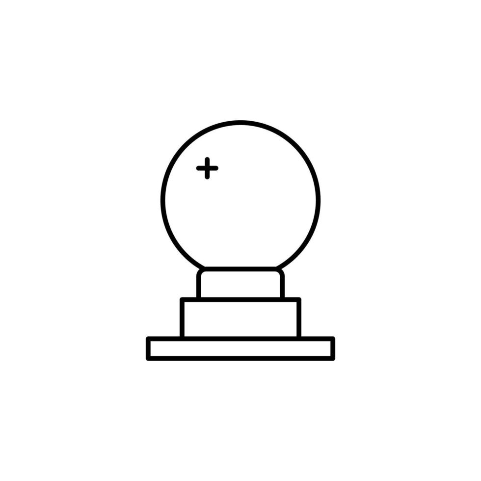 Magie Kristall Ball Vektor Symbol Illustration