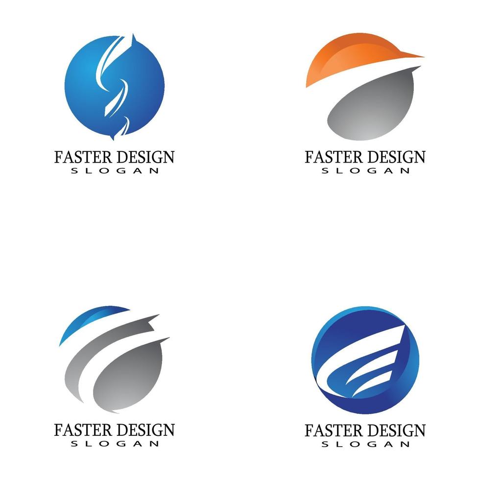 schnellere Logo-Vorlage Vektorsymbol Natur vektor