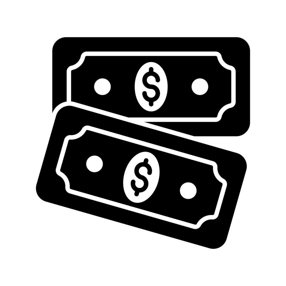 ein Symbol von Papier Währung im modern Stil, Gut entworfen Vektor von Banknoten
