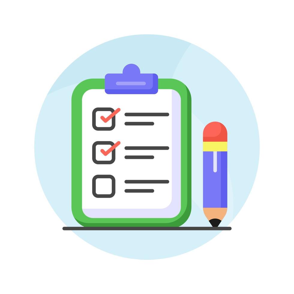 försiktigt designad checklista ikon representerar en lista av uppgifter eller objekt till vara avslutad, ofta Begagnade i produktivitet och organisation appar vektor