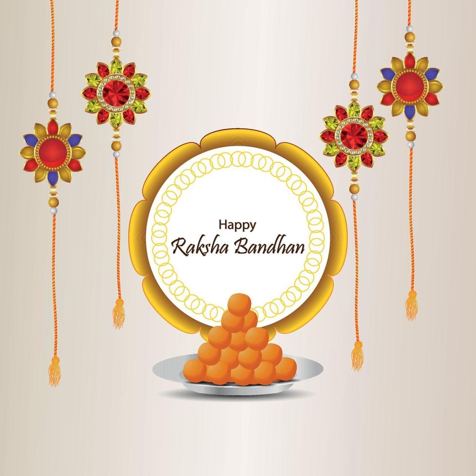 glad raksha bandhan indisk festival flyer vektor