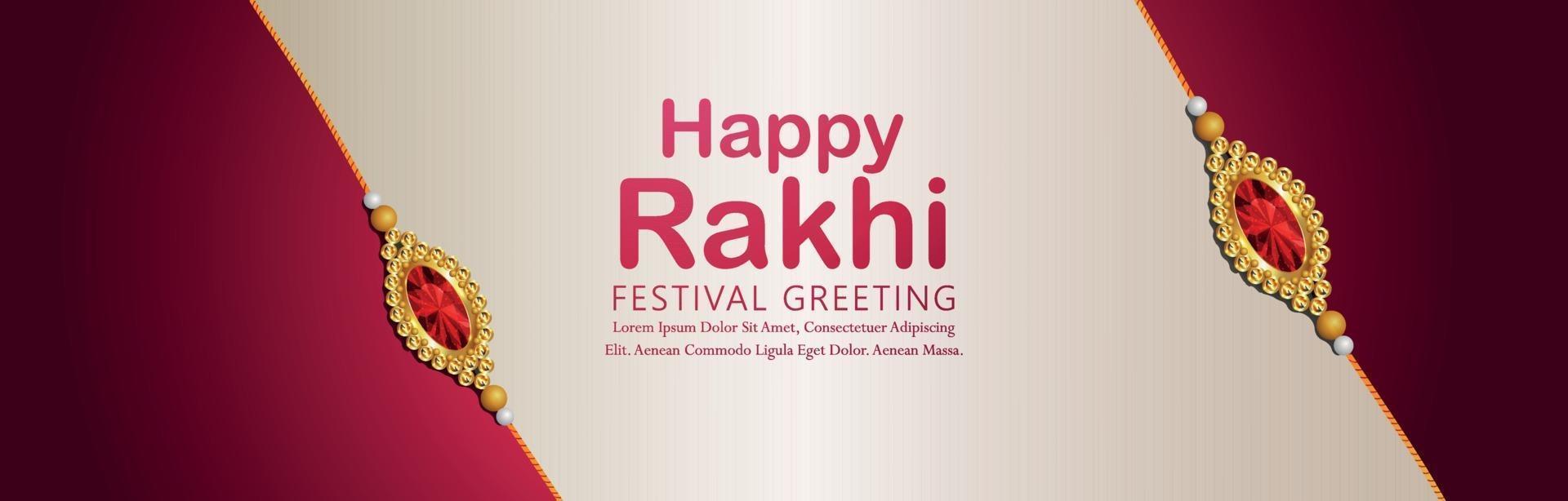 indisk festival glad raksha bandhan festival för bror och syster vektor