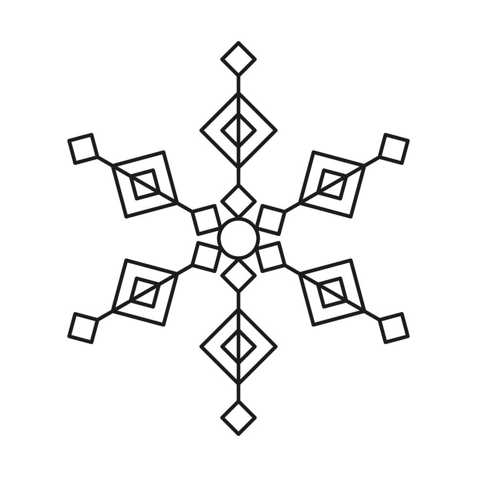 Vektor Schneeflocke Symbol. Winter Schnee Eis und symmetrisch. Neu Jahr oder Weihnachten Design.