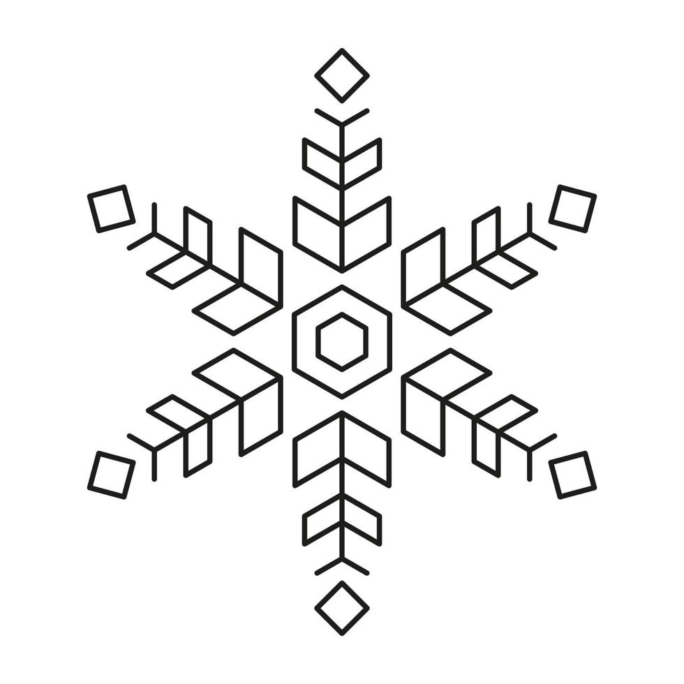 snöflinga ikon från jul och vinter- ikon packa symmetrisk design. vektor