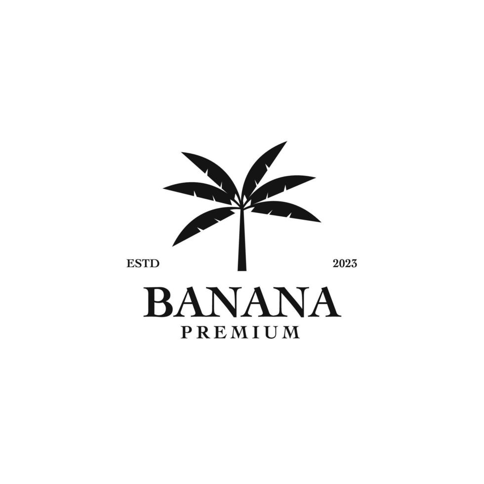 platt banan träd logotyp design vektor begrepp illustration aning
