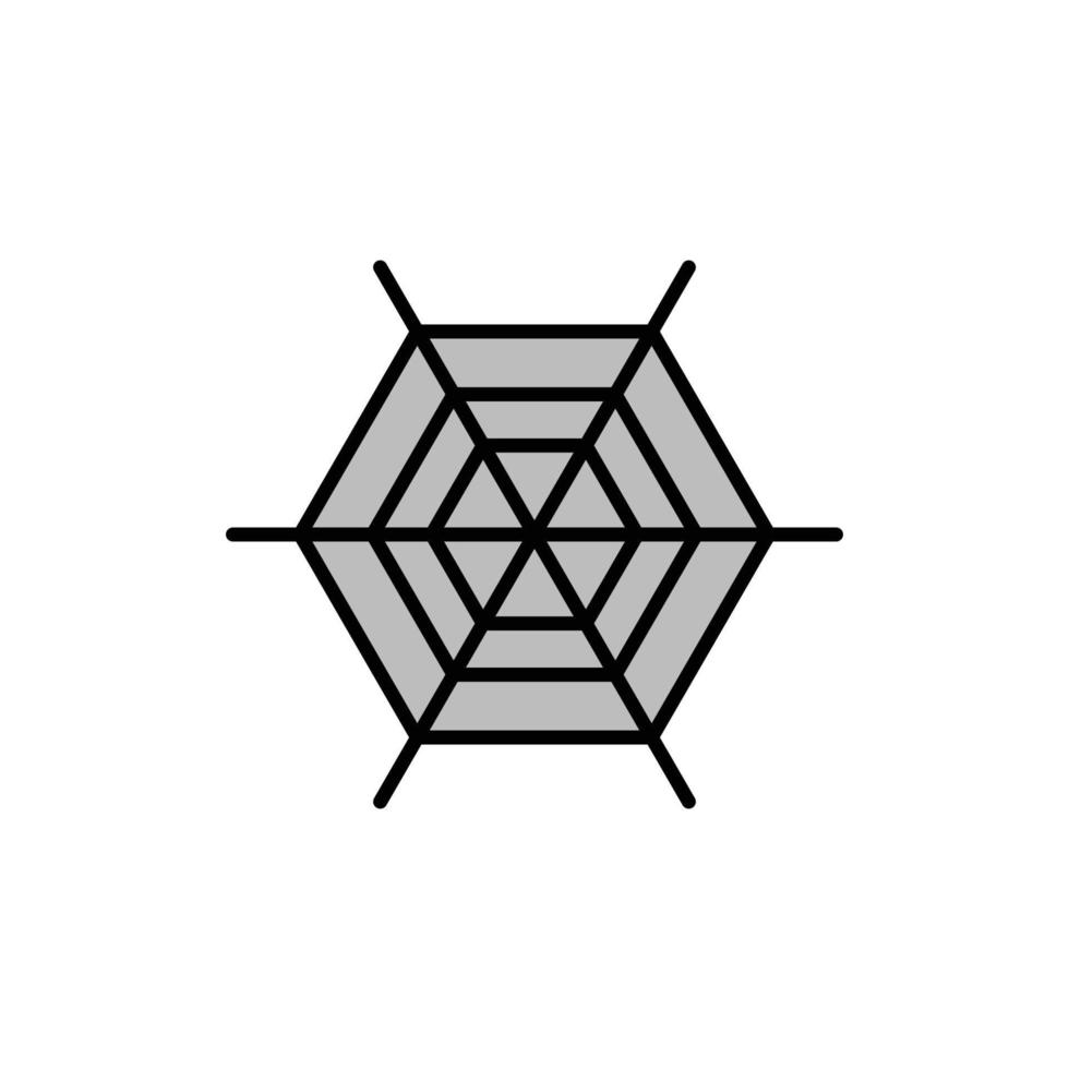 Spinne Netz. gefüllt Gliederung Symbol. vektor