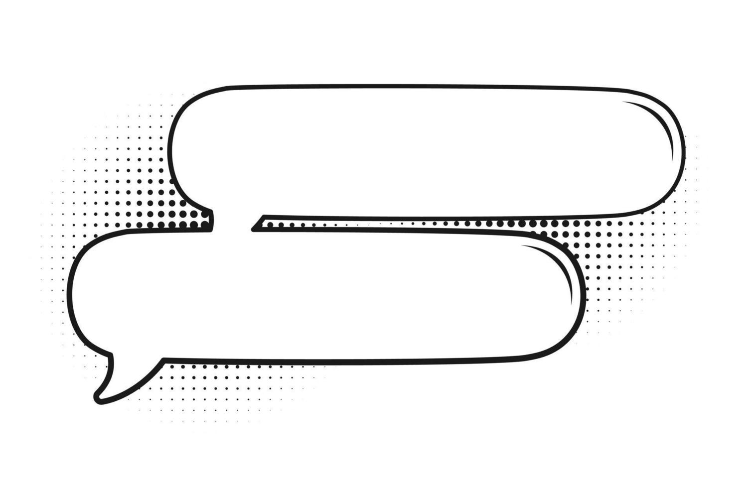 retro tom Tal bubbla ram med svart halvton skuggor. flera olika konversation dialog mall. vektor illustration, årgång design, pop- konst stil