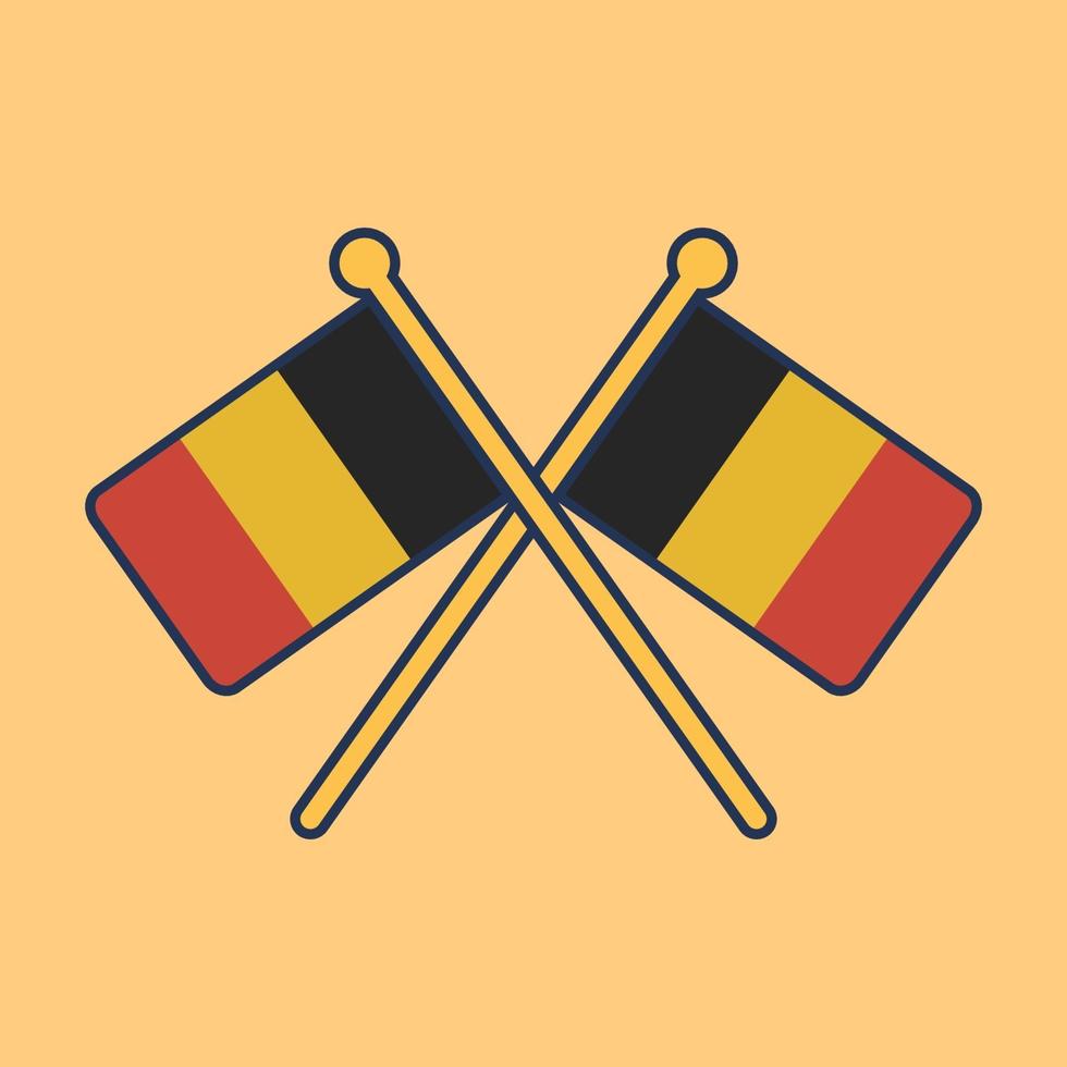 Belgien Flaggenvektorillustration vektor