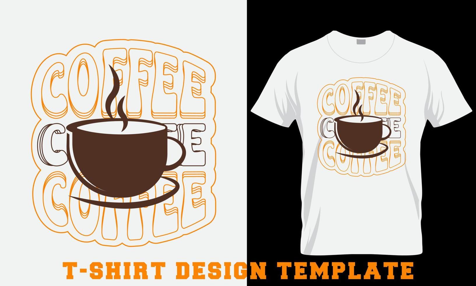 Kaffee Typografie T-Shirt Design Profi Vektor