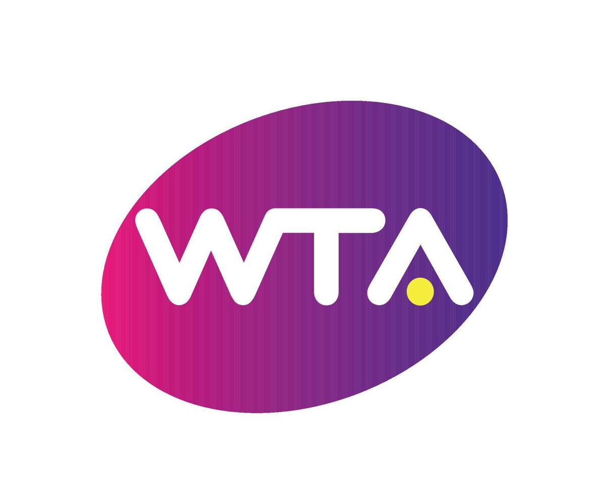 wta logotyp symbol kvinnor tennis förening turnering öppen de mästerskap design vektor abstrakt illustration